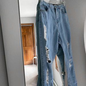 Light Wash Blue Boohoo Denim Jeans